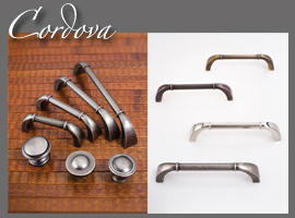 Cordova Designer cabinet hardware knobs and pulls