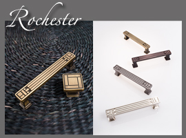 Rochester kitchen cabinet knob and pull