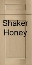 Shaker honey kitchen cabinet